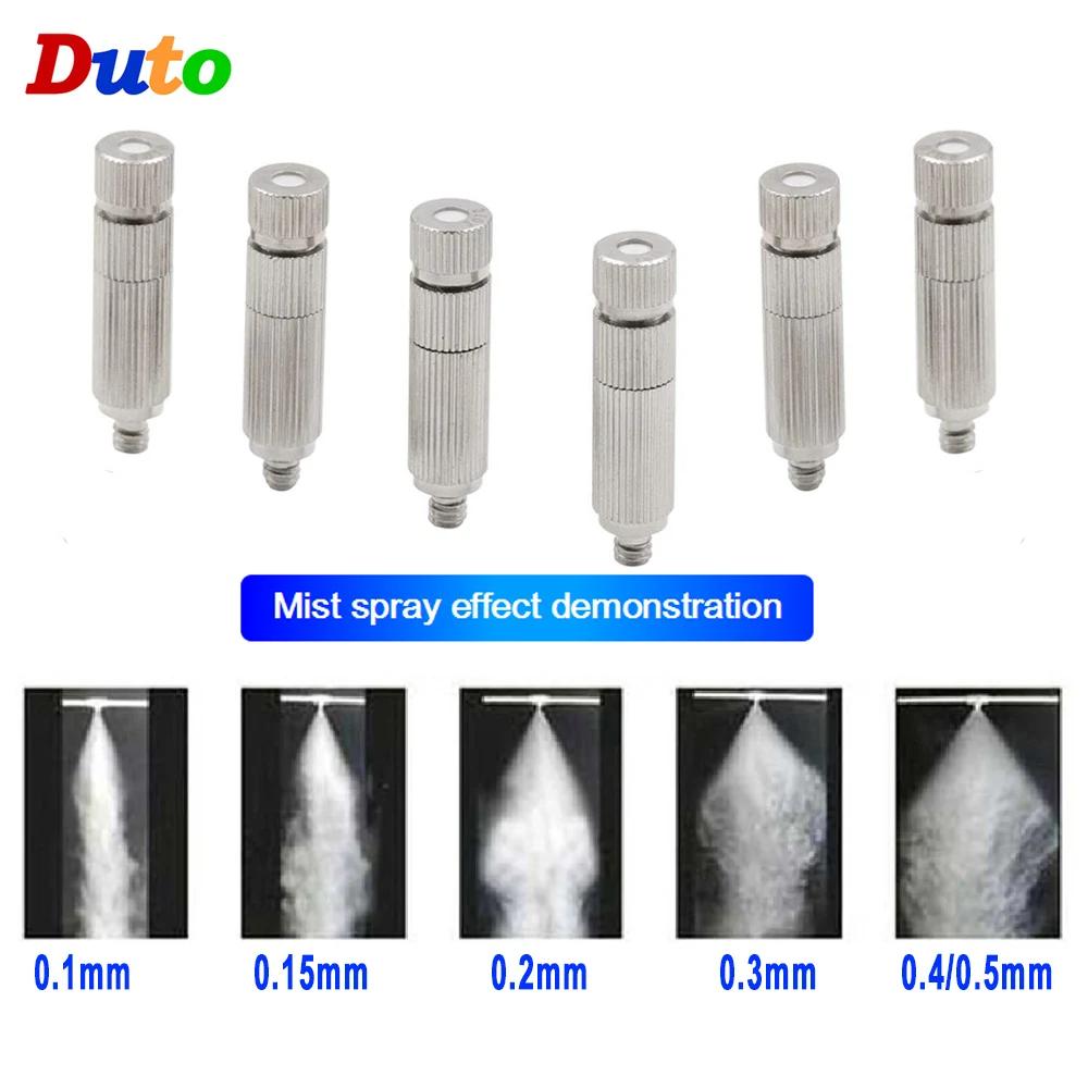 50Pcs High Pressure Garden Water Misting Nozzles With Filter Inside 0.1mm~0.8mm for Garden Agriculture Cooling Humidify