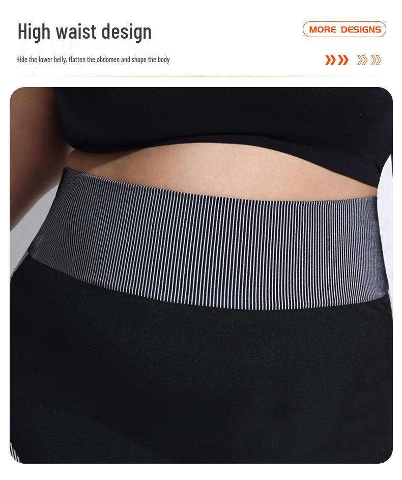 2025 Plus Size Breathable High Waist Color Block Yoga Leggings: Butt-Lifting, Seamless, Long Striped Sport Tights for Women