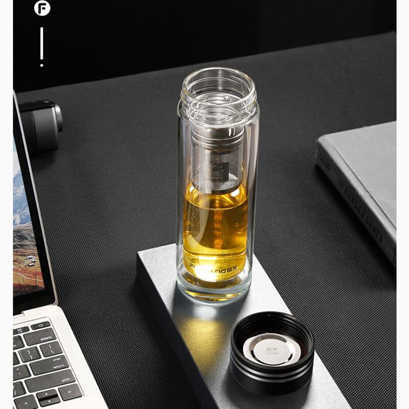 Fuguang Double-Layer Glass Tea Infuser Bottle