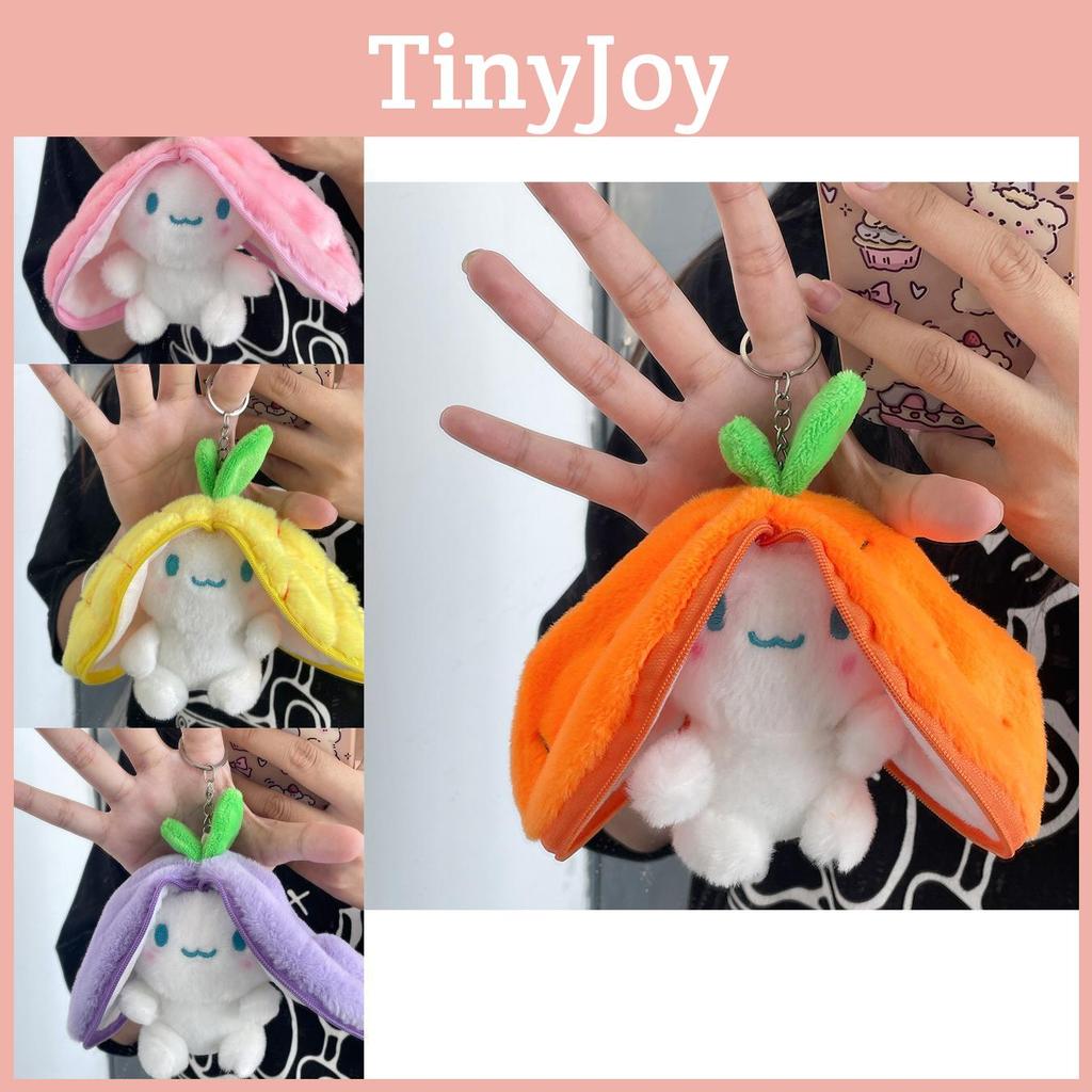 Adorable Fruity Rabbit Plush Keychain Cute Pineapple Grape Strawberry Carrot Dolls