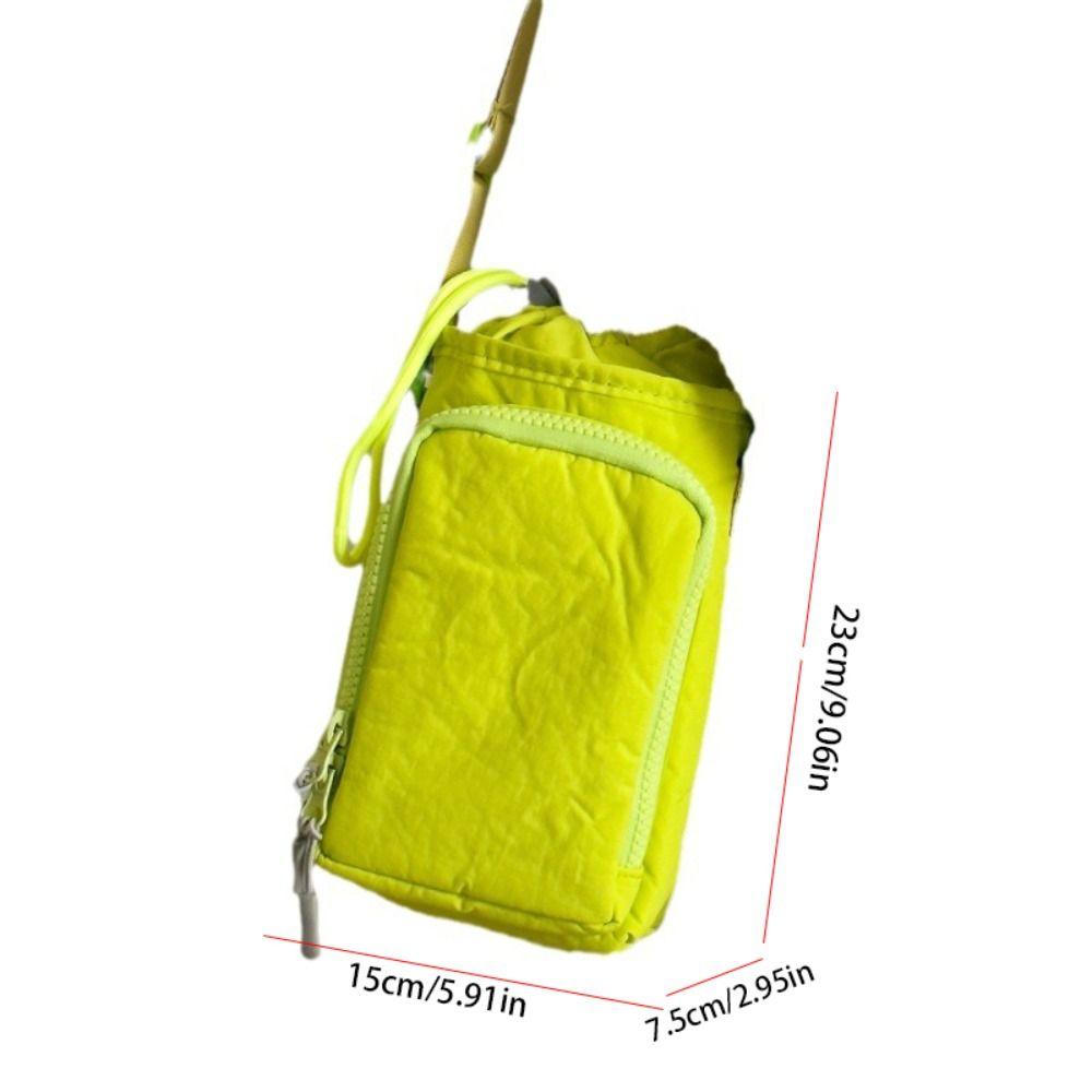 Purse Nylon Shoulder Bag Water Bottle Holde Mobile Phone Bag Casual Crossbody Bag  Travel