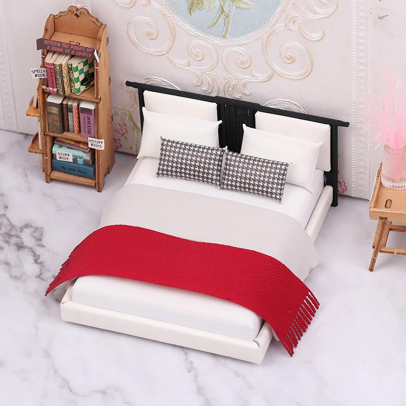 

Ляльковий будиночок Китайська модель двоспального ліжка Мікросцена Модель Мініатюрні меблі Аксесуари для ляльок Імітація міні-меблів Орнамент