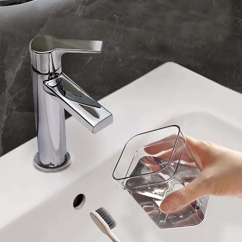 1pcs Compact Toothbrush Holder Space-Saving Storage Organizer with Gargle Cup