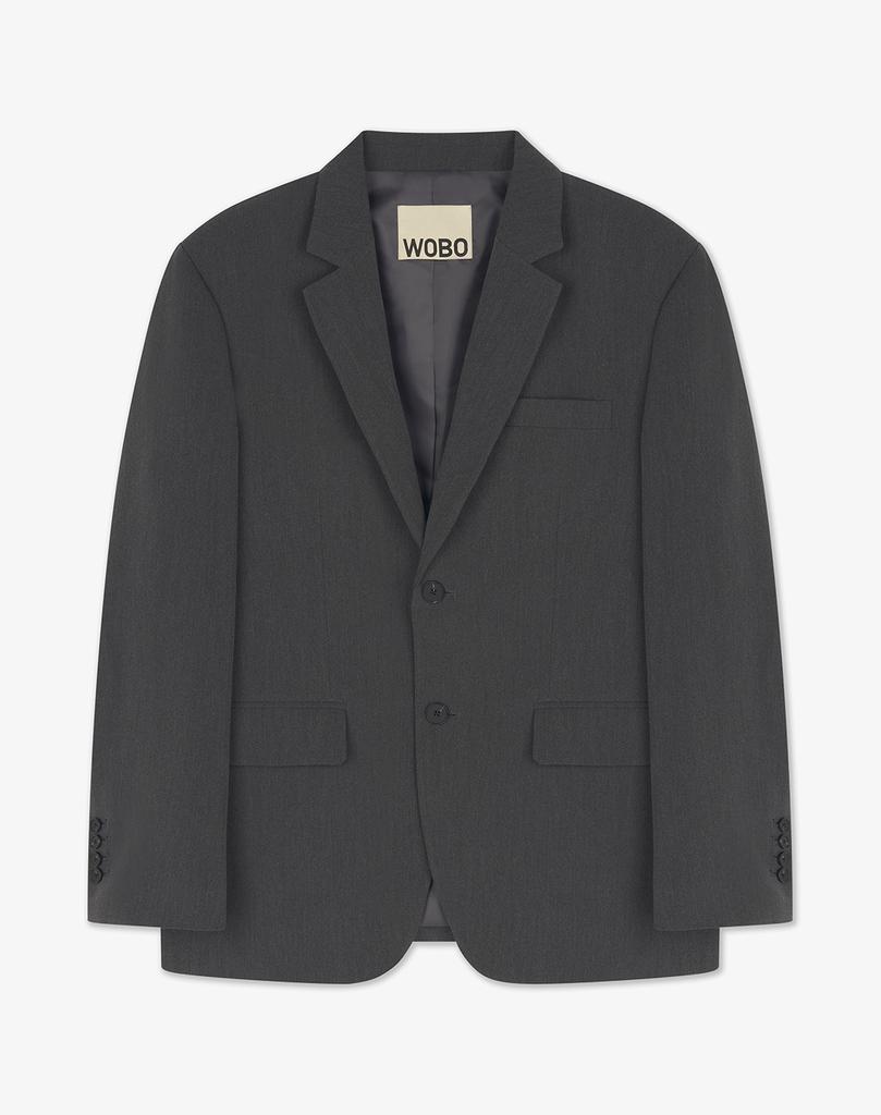 Work On Body Off [Summer/All Seasons] Civico Semi-Overfit Single Two-Button Blazer [Grey]
