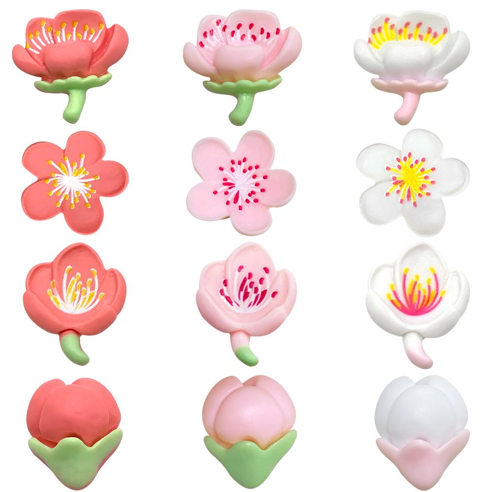 Flower Series Resin Croc Charms: DIY Floral Shoe Accessories & Decorations