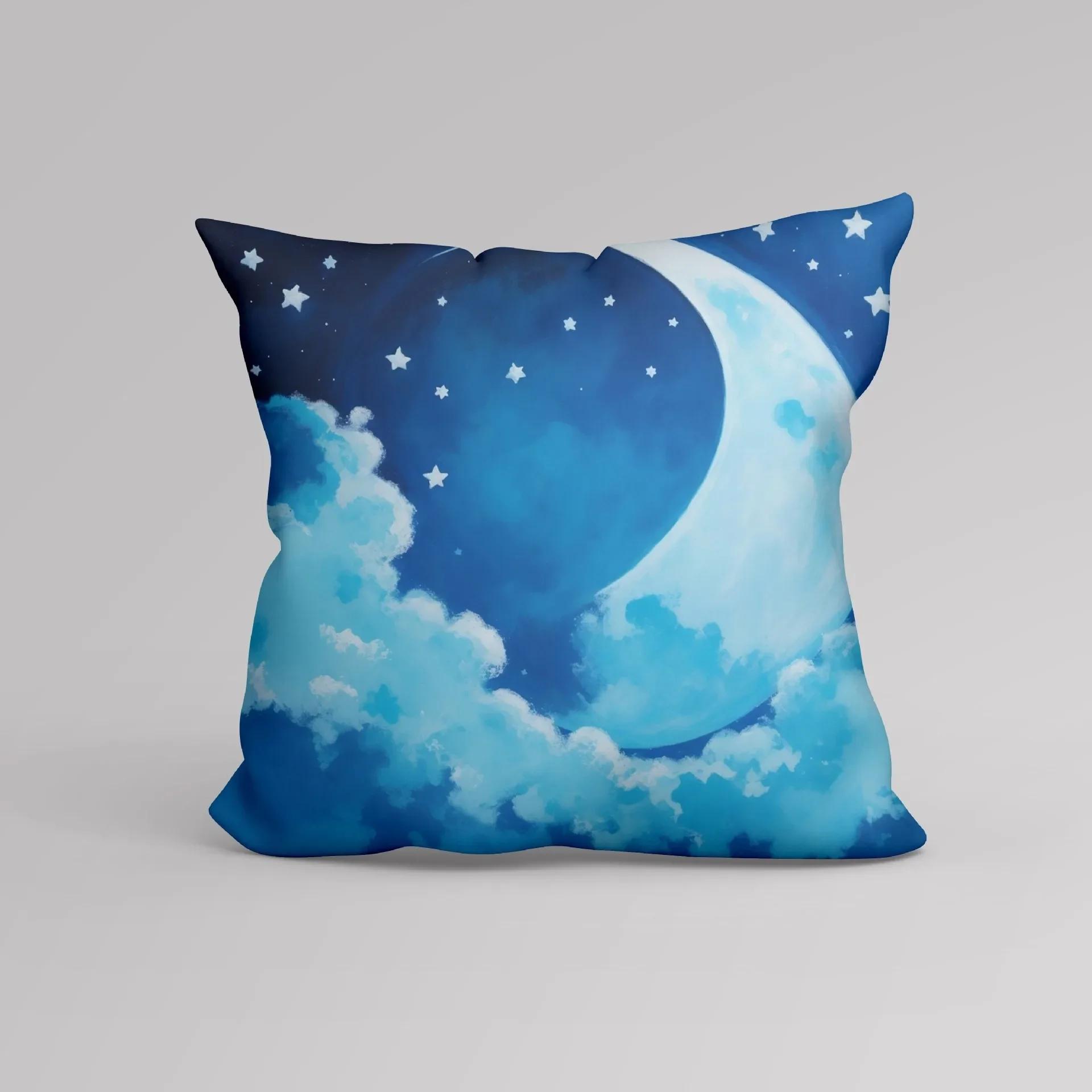 

Декоративная наволочка с принтом звезд и луны, Модная и простая наволочка, Наволочка для домашней диванной подушки 66x66cm оранжевый