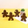 3D Smile Gingerbread Man Silicone Candle Mold DIY Christmas Gift Making Tools Handmade Soap Gypsum Resin Crafts Molds Home Decor