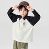 Boys' Little Monster Print Raglan Polo T-Shirt