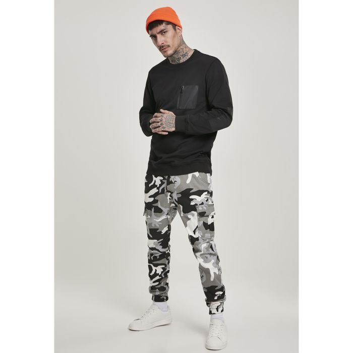Pantalon Cargo Jogging - URBAN CLASSICS - Camo Cargo - Marron Camouflage - Coupe Cargo - Confortable En Coton
