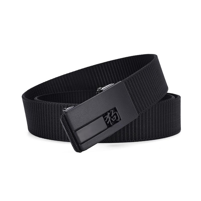 Zodiac Toothless Canvas Belt Simple Automatic Buckle Imitation Nylon Belt Casual Men'S Belt