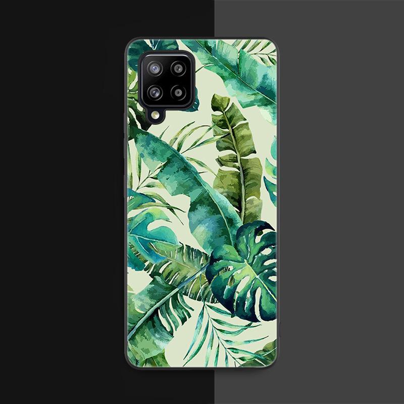 Summer green leaves fruit lemon Case For Samsung Galaxy A12 A02S A22 A32 A52 A72 A71 A51 A41 A31 A21 A11 A50 A70 A10S A20S Cover