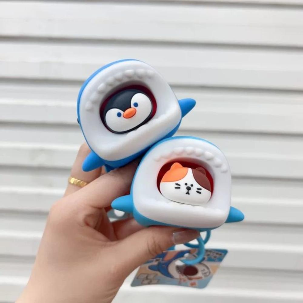 Creative Silicone Penguin Pendant Cat Polar Bear Keychain  Backpack Decor
