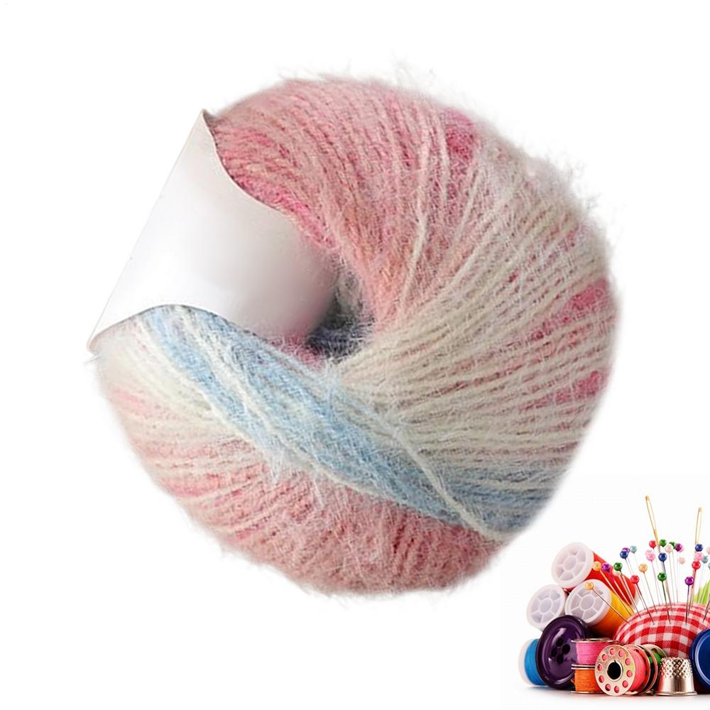 Yarn For Crocheting Wool Acrylic Blend Gradient Thread 2 X 100g Long Pile Beginner Crochet Yarn For Hobbyists Quilting Projects