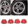 4 pièces 3 pouces Cache-moyeux de Roue Central Couvercles en Alliage d'Aluminium 7PP601149A Accessoire de Remplacement Rouge