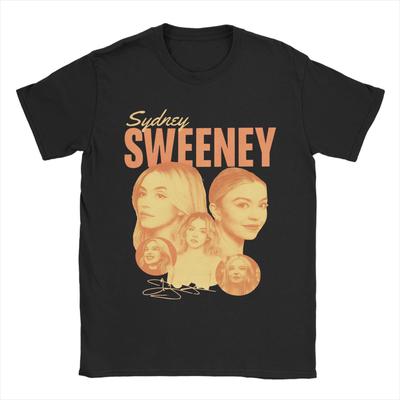 Mens Womens Sydney Sweeney T Shirt Pure Cotton Printed T-Shirt  Clothing Outfits