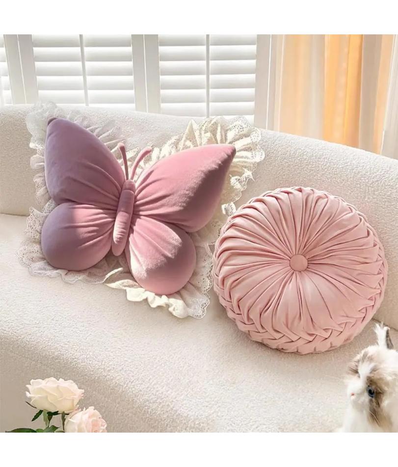 Cute Princess Butterfly Office Pillow Living Room Bow Bedroom Car Sofa Cushion Home New Pillow Room Home Garden Decor