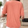 Women's Solid Color Round Neck Short Sleeved Top