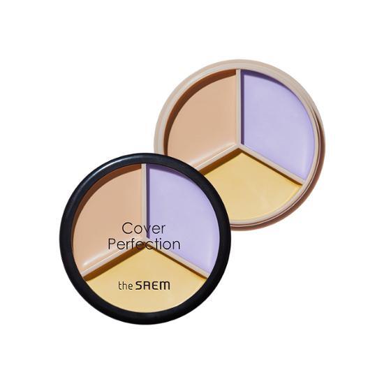 The Sam Cover Perfection Triple Pot Concealer 4 Colors [palette Design] 03 Correct Up Beige