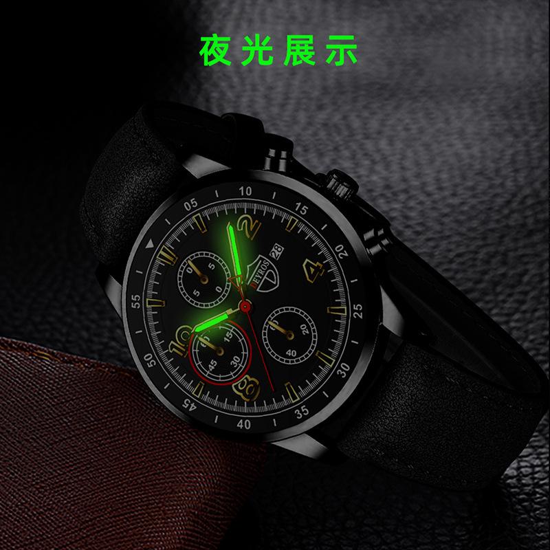 Belt Men'S Watch Handsome Calendar Luminous Quartz Watch