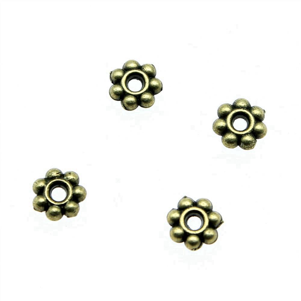 Caps Beaded Edge Spacer Beads Antique Style For DIY Jewelry Projects