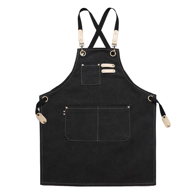 

Детские фартуки из холста, фартук для рисования, фартук для выпечки, детский халат, нагрудник для кормления ребенка, верхняя одежда чёрный