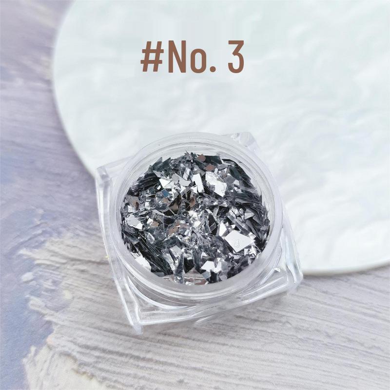 Popular Iridescent Nail Art Cellophane Flakes - Candy Paper & Irregular Glass Shards Accessories