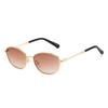 Metal-framed cat-eye sunglasses, retro style, trendy, suitable for driving