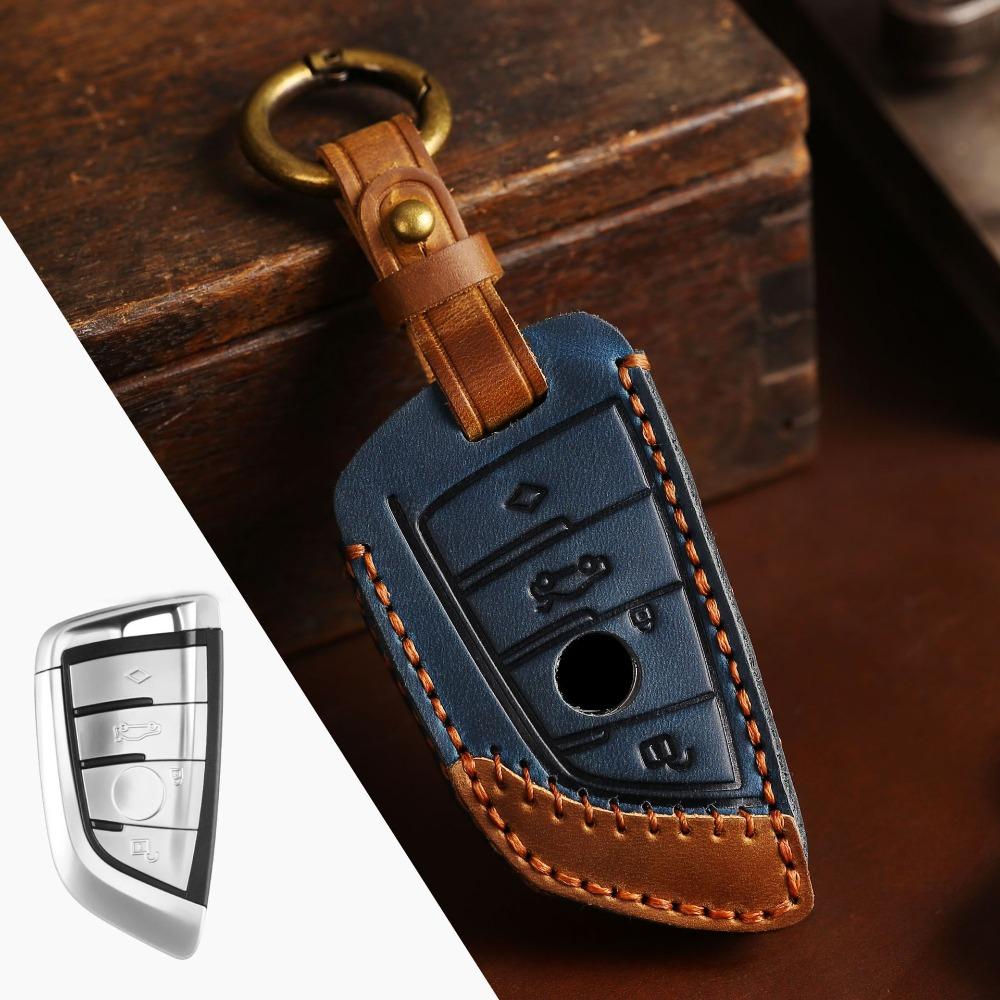 For BMW Key Case Handmade for X1 525Li Blade 5 Series 7 Series X3 Car Key Cover Premium Leather