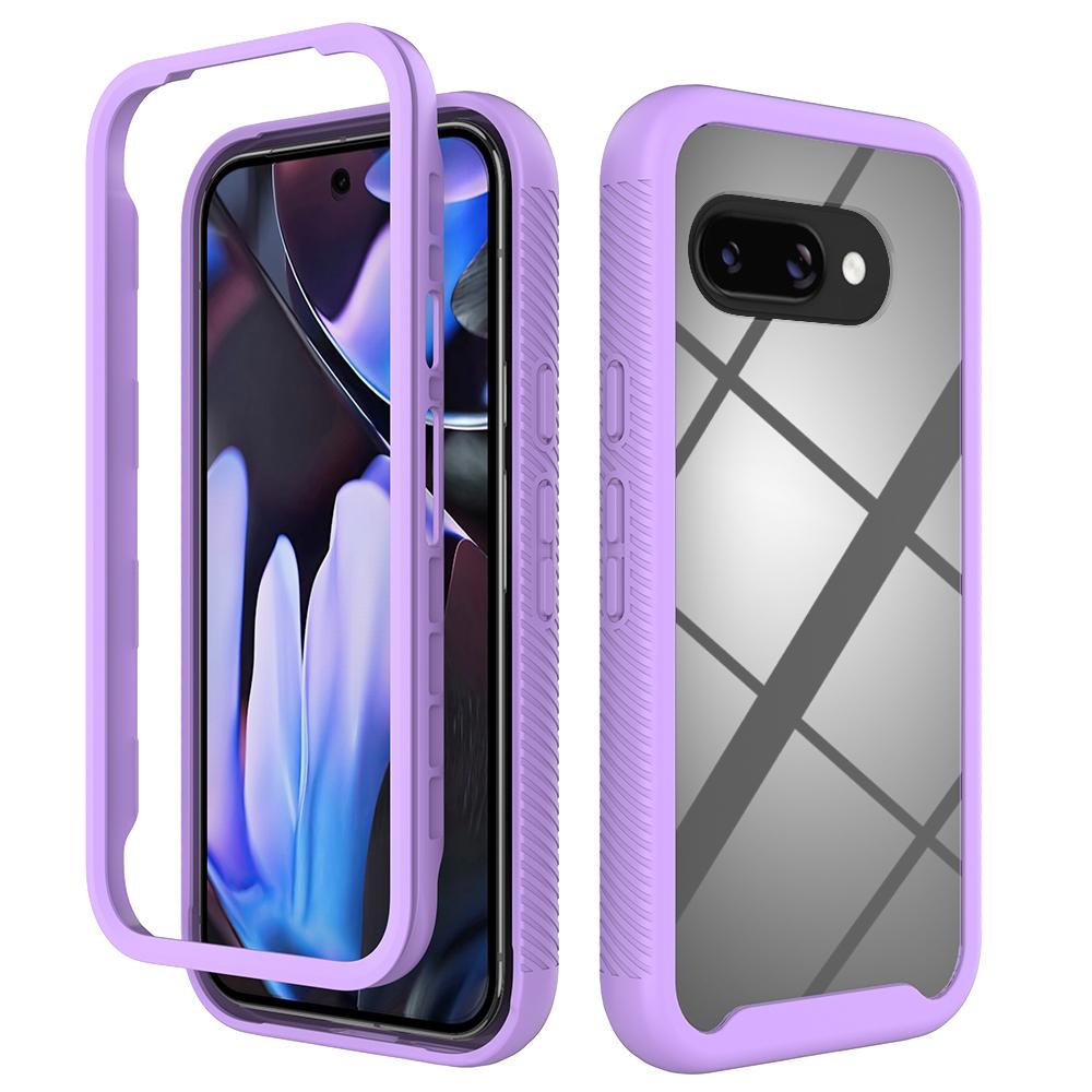 

Armor Defend Case for Google Pixel 9A / Pixel 9 Pro XL Shockproof Phone Cover Hard PC Front Frame + TPU Shell Funda Capa back case only&Google Pixel 9 фиолетовый