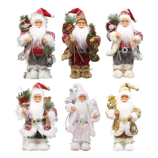 Santa Christmas Decoration 12-Inch Handcrafted Festive Figurine for Tree Mantel Classic Holiday Collectible Gifts Xmas Holiday Tabletop Decor