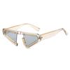 Y2K Unisex Sunglasses Trend Geometric Triangle for Women Men Transparent Frame Streetwear Shades with UV400 PC Lens
