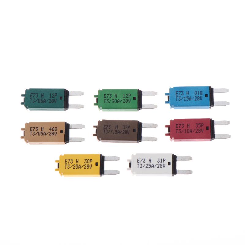 Automotive Circuit Breaker Mini Blade Fuse 5-30A DC28V Manual Reset for Car RV Camper Van Electrical Safety Protection