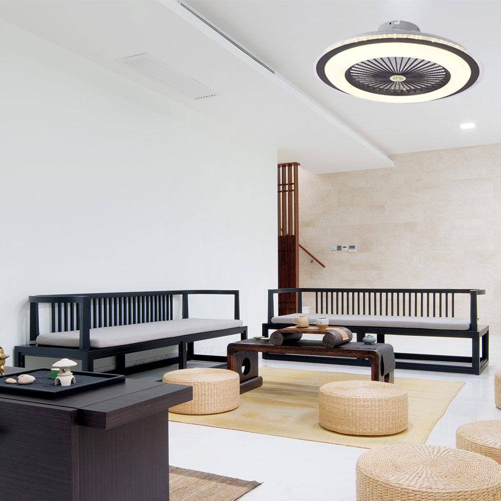 220V LED Remote Control Ceiling Fan Lamp 3 Colors Dimming for Living Room Children Bedroom