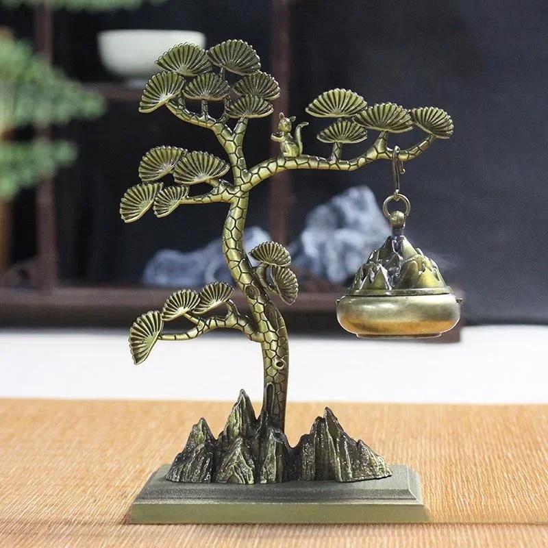 1 Pcs Pine Chinese Style Aromatherapy Ornaments Incense Tea Ceremony Hanging Stove Home Indoor Creative Decor