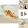 Stylish Vintage Floral Earrings With Eye-catching Gold Plated Design Perfect For Fall 2024