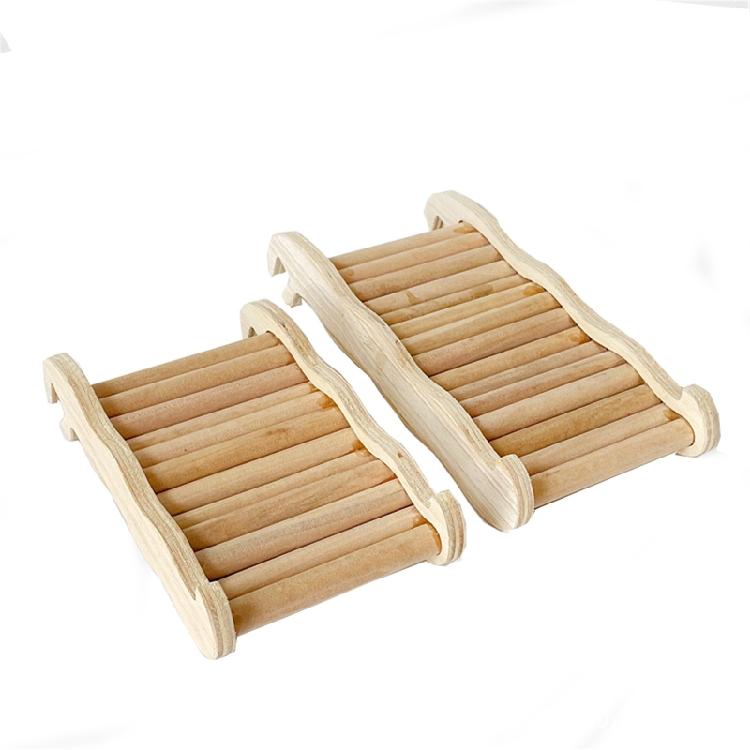 Wood Climbing Ladder with Groove Ramp Bridge Easy Connection To Any Plane