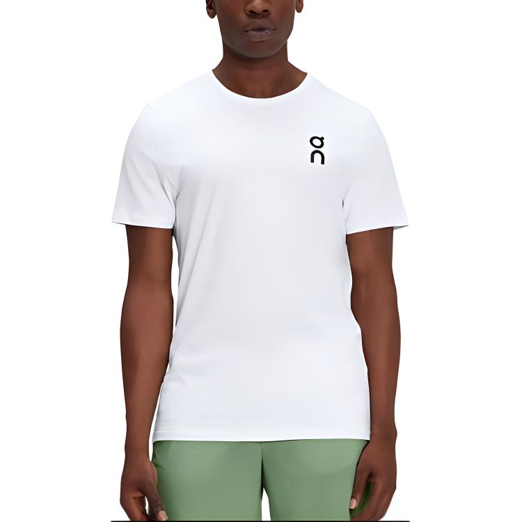 On Frt Logo Printed Fitted Crew Neck Short Sleeve T-Shirt Men T-Shirts White 1MD10540069