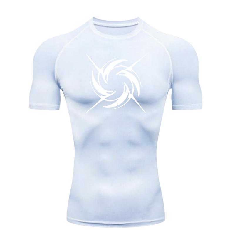 Herren Sport T-Shirt Training Fitness Kompression Laufen T-Shirt Rashgard Oberteile Tee Schnell Trocknend Kurzarm T-Shirt für Männer