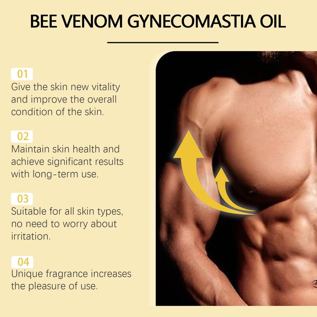 Ximonth Bee Venom Male Chest Oil Men's Chest Firming Contouring Skin Nourishing Massage Treatment