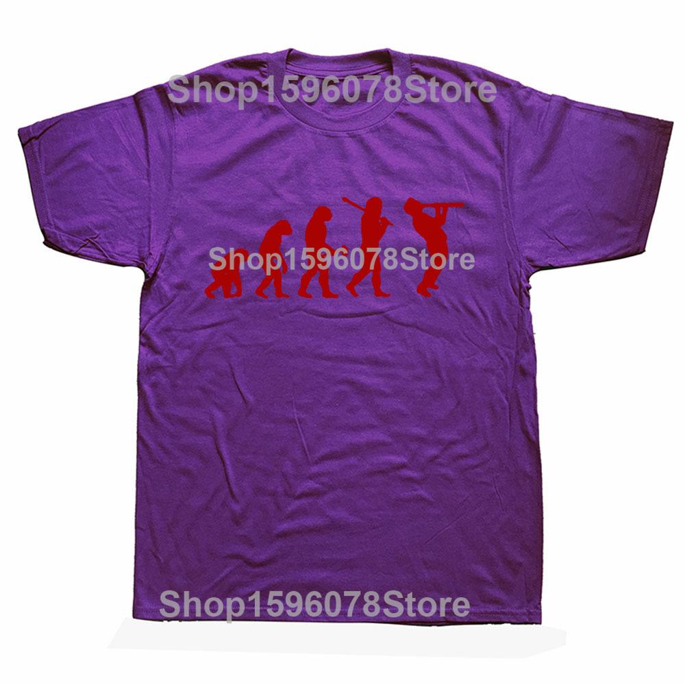 Clarinet Oboe Player Clarinetist Oboist Evolution Print T-Shirt Summer Casual Top Tee Printed T Shirt Fashion