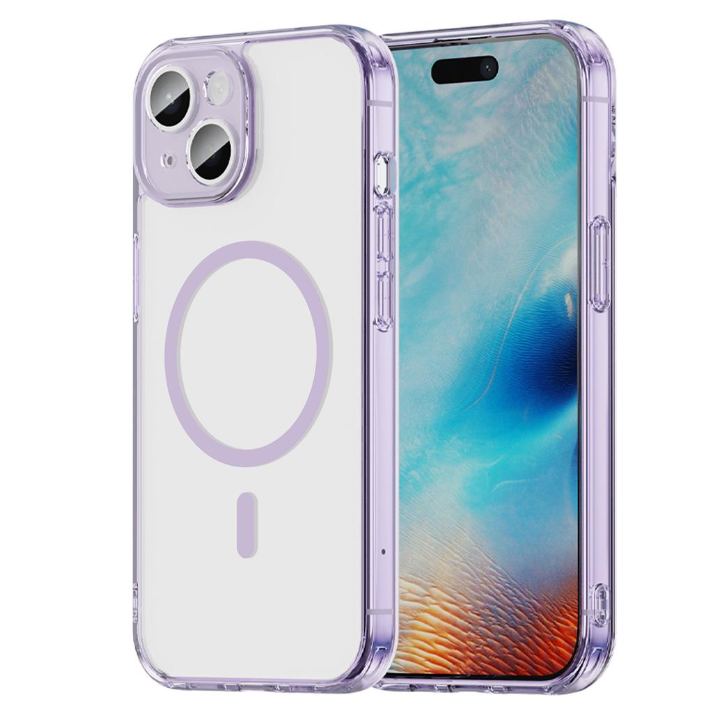 For iPhone 15 Plus Phone Case, Magnetic Shockproof Transparent Cover for iPhone 15 Plus