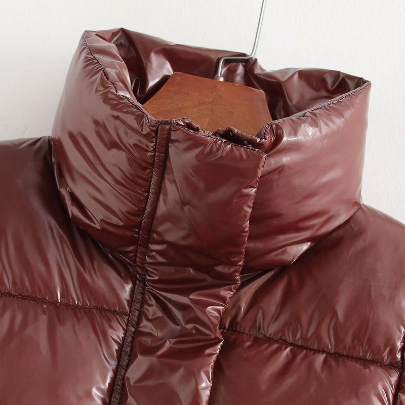 Kaslead New Arrival Women's Clothing Fashion Style Fashion All-Match Sequin Coating Short Cotton Jacket Vest