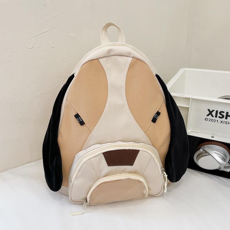 Stylish Cute Dog Preschool Backpack Soft Polyester Lining For Daily Use