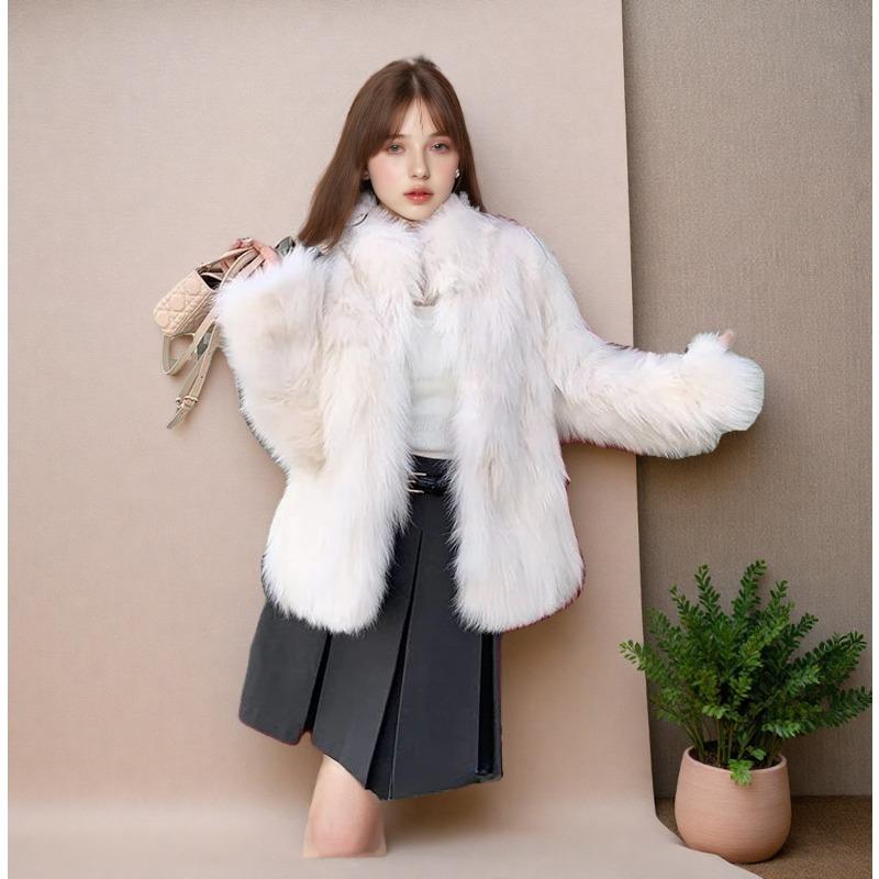 Winter new women's imitation fox fur coat daughter celebrity age reduction short fur coat