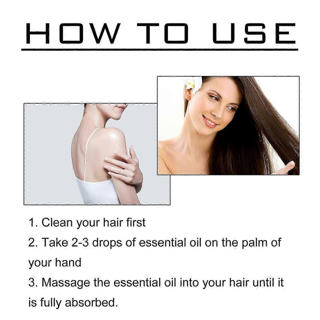 Nourishing Hair Essential Oil for Frizz Control & Repair - Squalane & Tocopherol, Lightweight, Non-Greasy, Strengthens & Restores Dry Ends - 60ml