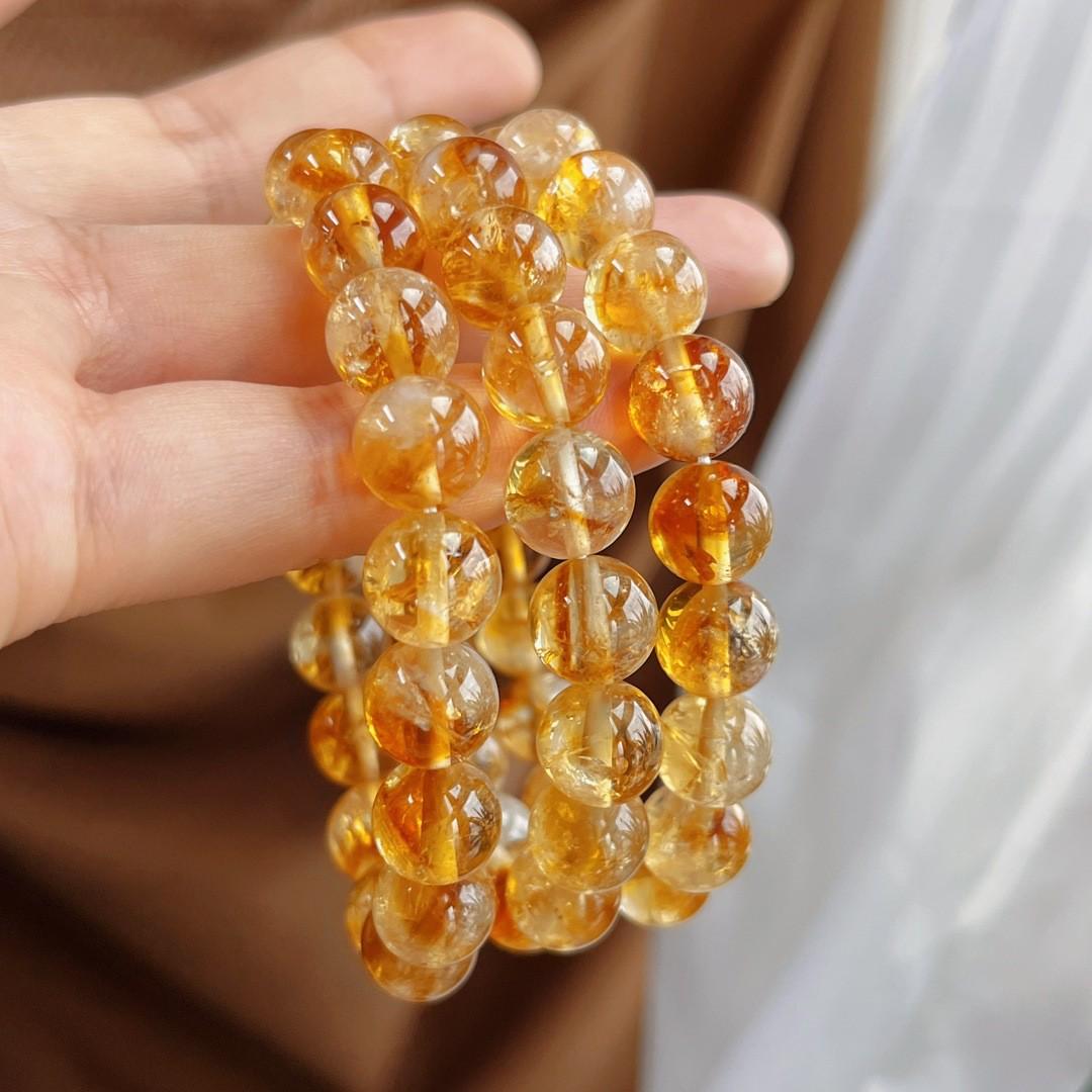 

Натуральний браслет з жовтого кристала цитрину Хуанташань, 10 мм - Ідеальний подарунок для найкращого друга або дівчини