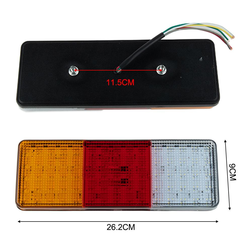 Zadní koncové světlo 12V DC Obdélník Odnímatelný 75LED Super Bright Pro Caravan Truck Indikátor auta Praktický Užitečný