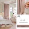 Modern Full Blackout Matcha Green Cotton Linen Curtains for Bedroom, Balcony, and Living Room