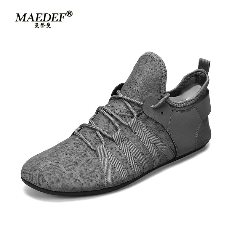 MAEDEF Shoes for Men Lightweight Fashion Designer Leisure Walking Breathable Flat Bottom Sports Men's Shoes Large Sizes 39-47