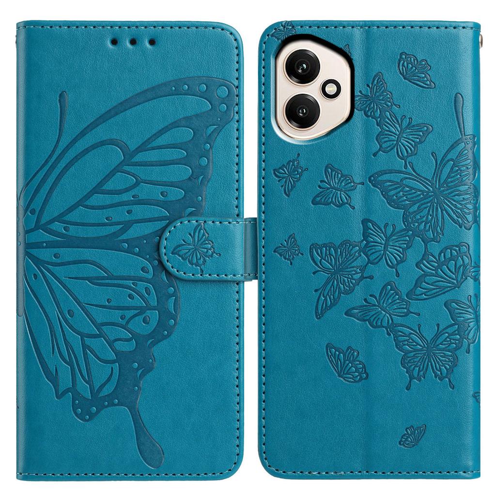 Pro Honor 400 5G (Globální) Pouzdro Butterfly Vytištěná Peněženka Stojánek PU Kůže Vyklápěcí Kryt na Telefon s Poutkem